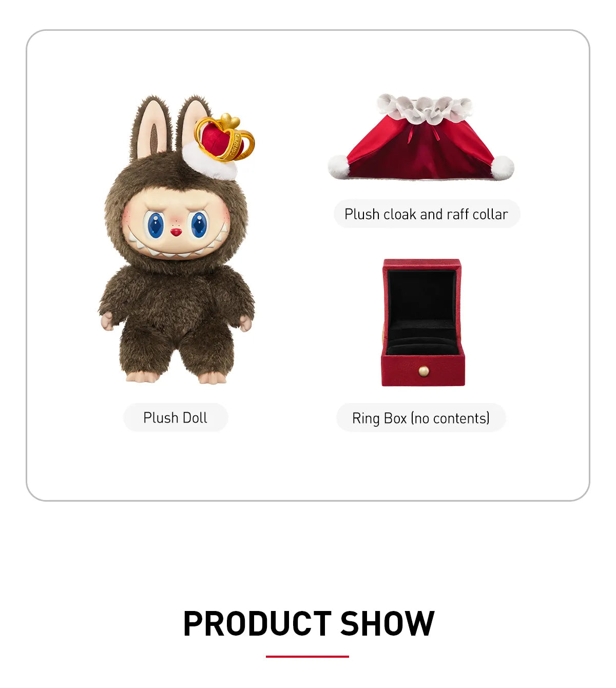 Pop Mart Labubu The Monsters Let's Checkmate Series Vinyl Plush Doll (KING)