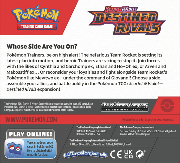 Pokemon - Scarlet & Violet - Destined Rivals - Destined Rivals Booster Box (36 packs)