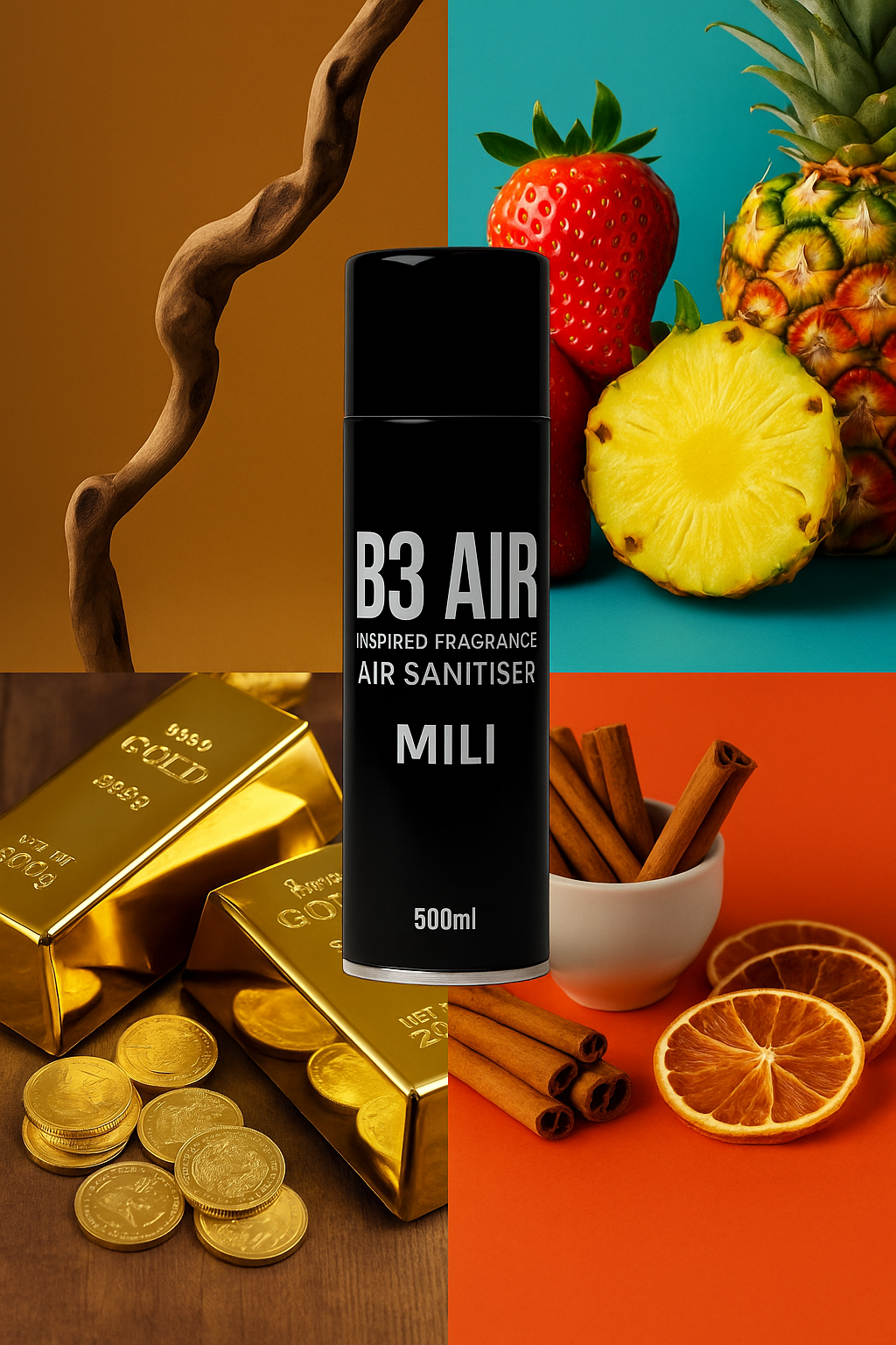 Luxury Air Freshener, 500ml, Premium Turbo Jet Spray, Long-Lasting 5X Duration