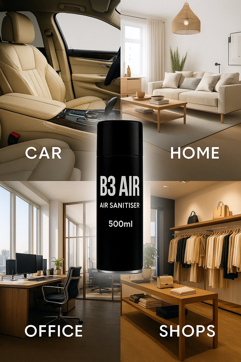 Luxury Air Freshener, 500ml, Premium Turbo Jet Spray, Long-Lasting 5X Duration