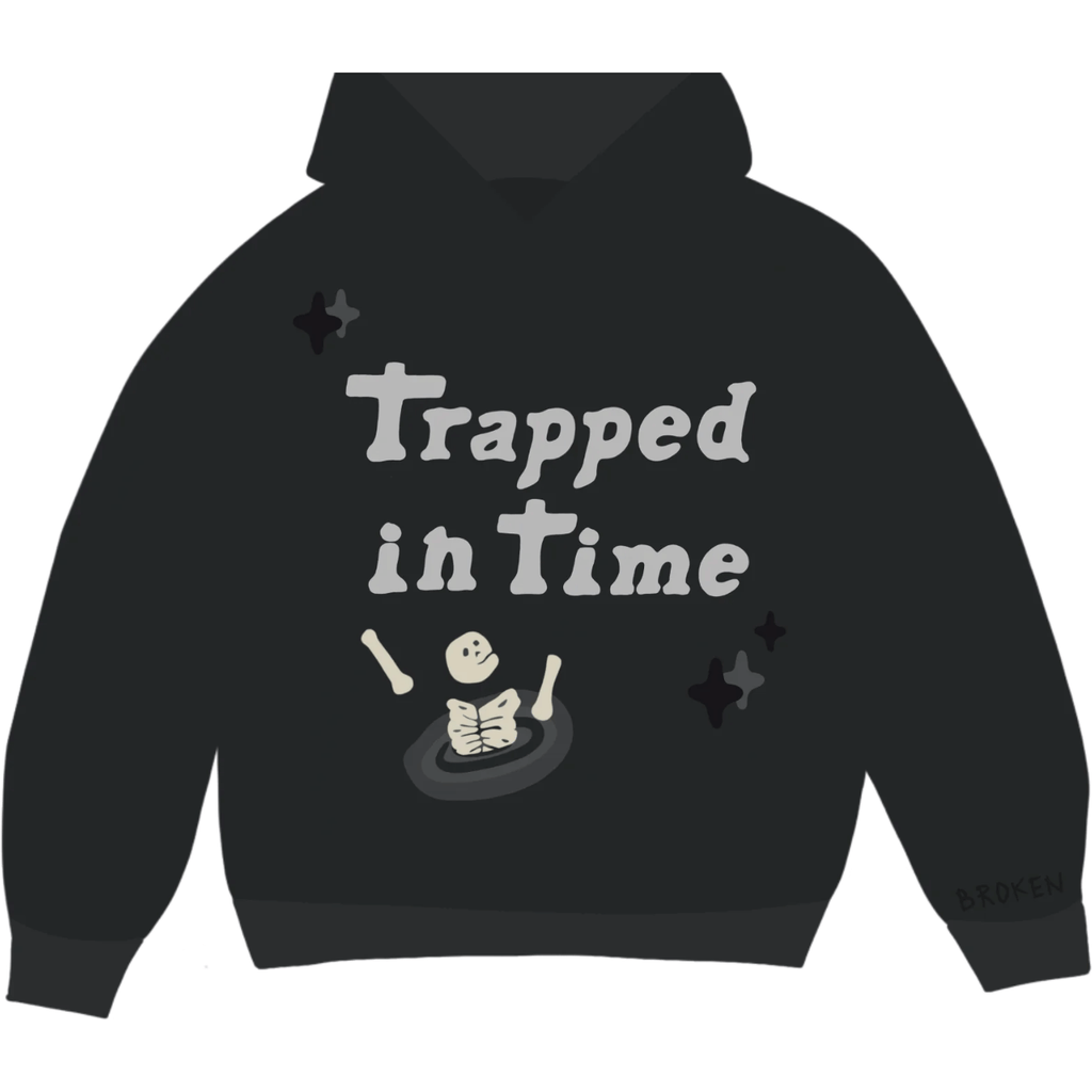 Broken Planet Market Trapped in Time Hoodie - Soot Black