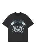 Broken Planet Market Falling Stars T-Shirt - Soot Black