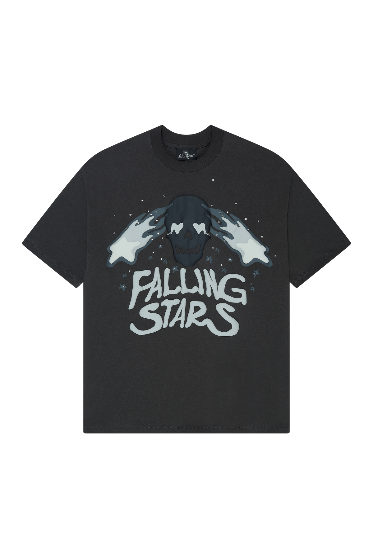 Broken Planet Market Falling Stars T-Shirt - Soot Black