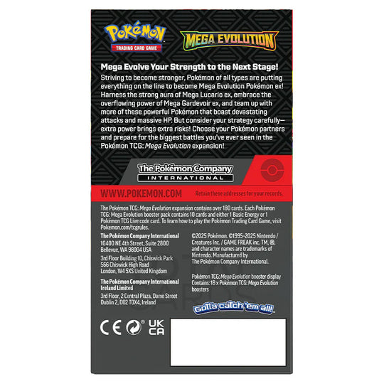 Pokemon TCG: Mega Evolution - Half Booster Box (18 Packs)