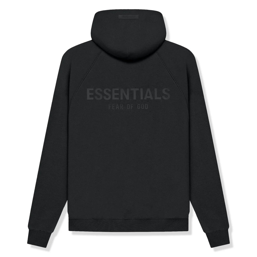 Fear of God Essentials Reverse Logo Black Pullover Hoodie (SS21)
