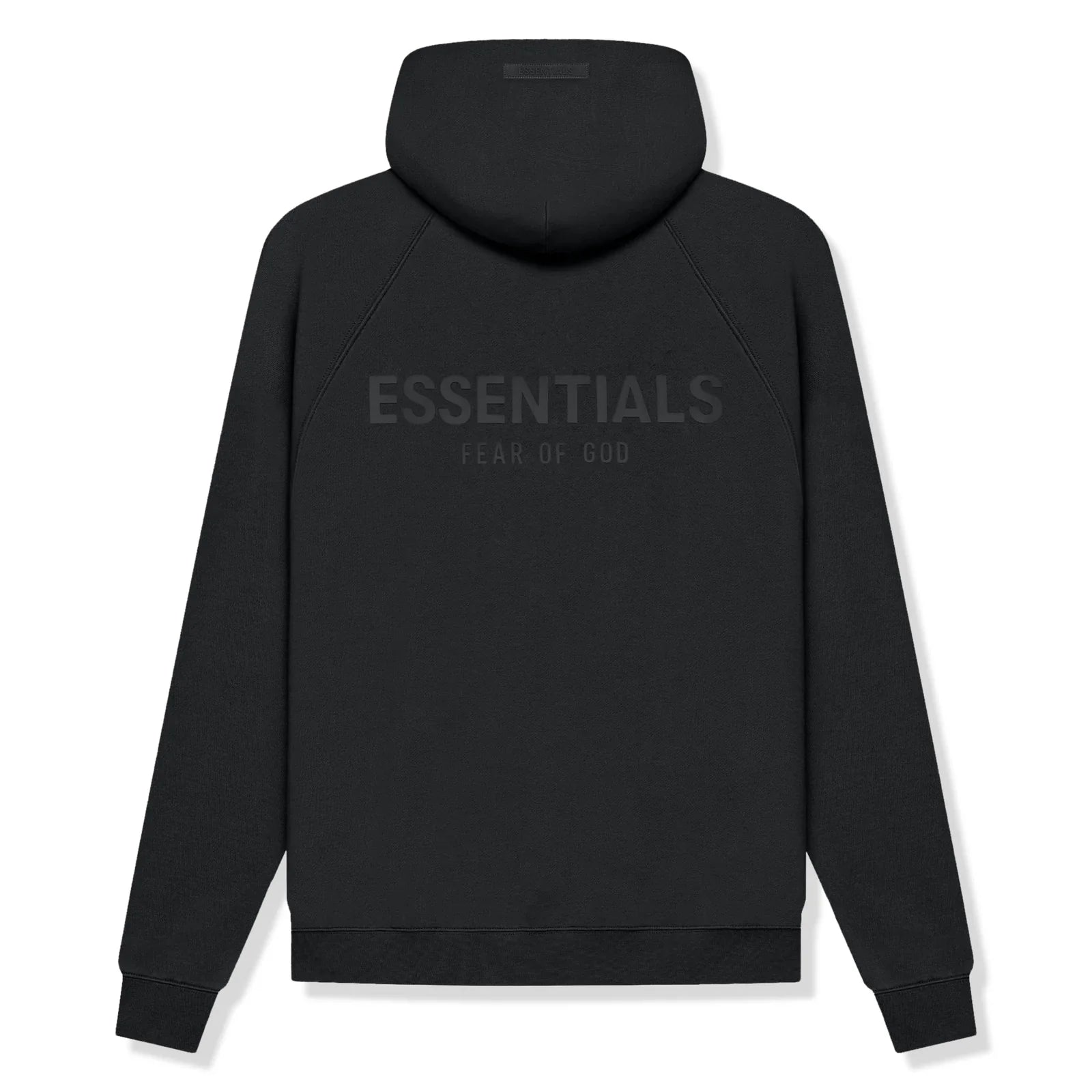 Fear of God Essentials Reverse Logo Black Pullover Hoodie (SS21)