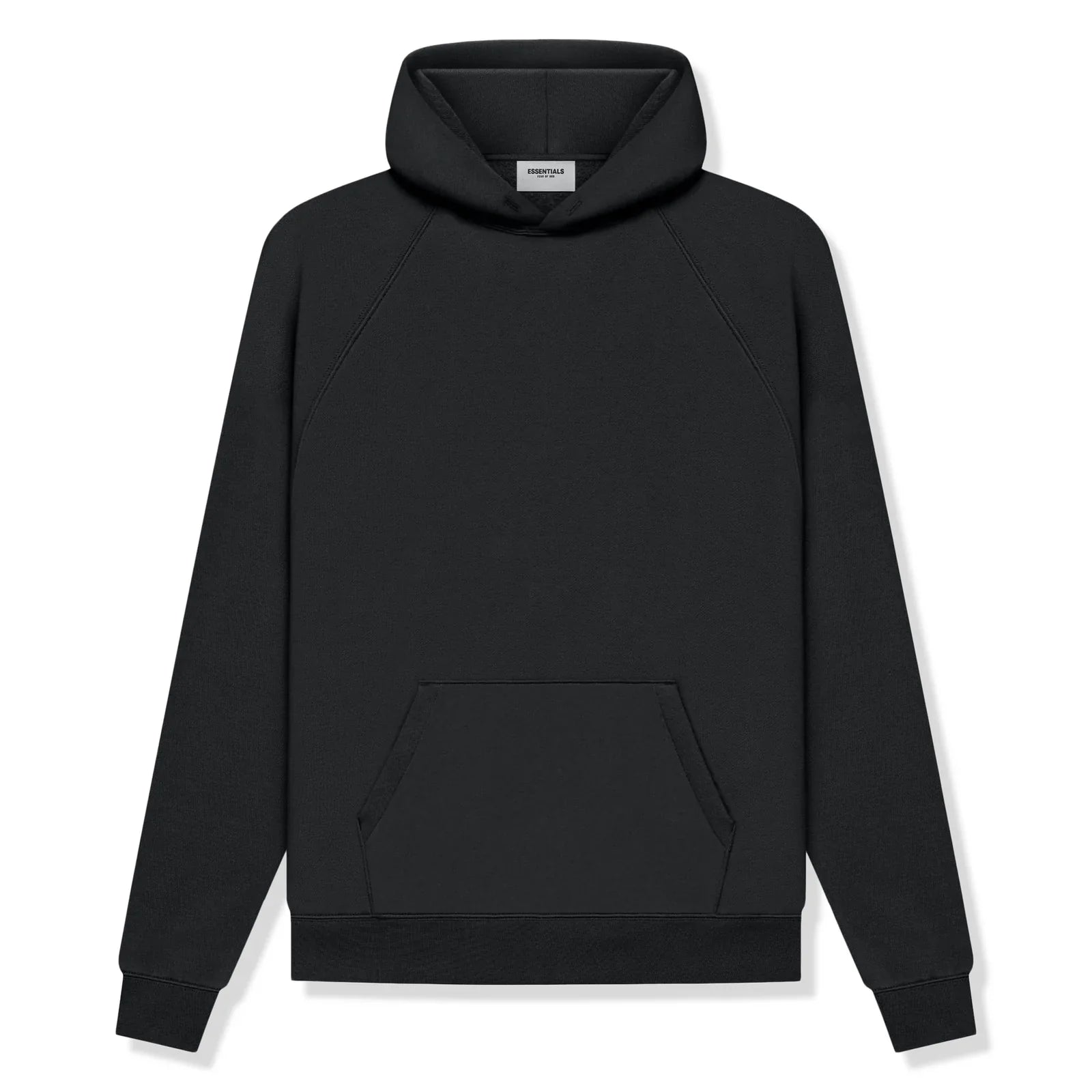 Fear of God Essentials Reverse Logo Black Pullover Hoodie (SS21)