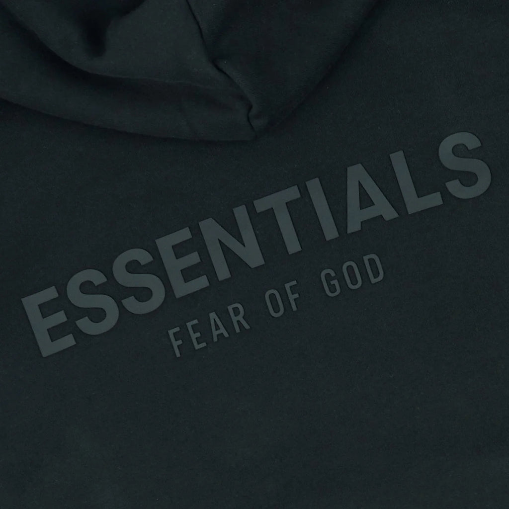 Fear of God Essentials Reverse Logo Black Pullover Hoodie (SS21)