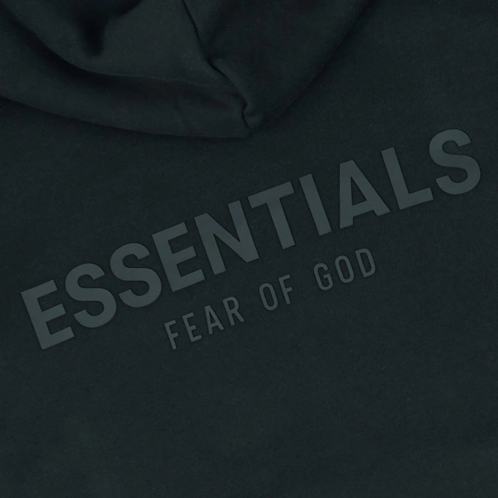 Fear of God Essentials Reverse Logo Black Pullover Hoodie (SS21)