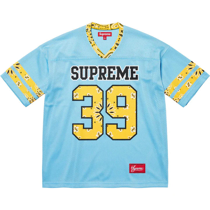 Supreme Bandana Football Jersey Blue/Yellow