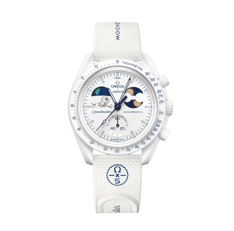 Swatch x Omega Bioceramic Moonswatch Mission to Earthphase – Moonshine Gold (SO33W701L) - 'COLD MOON'