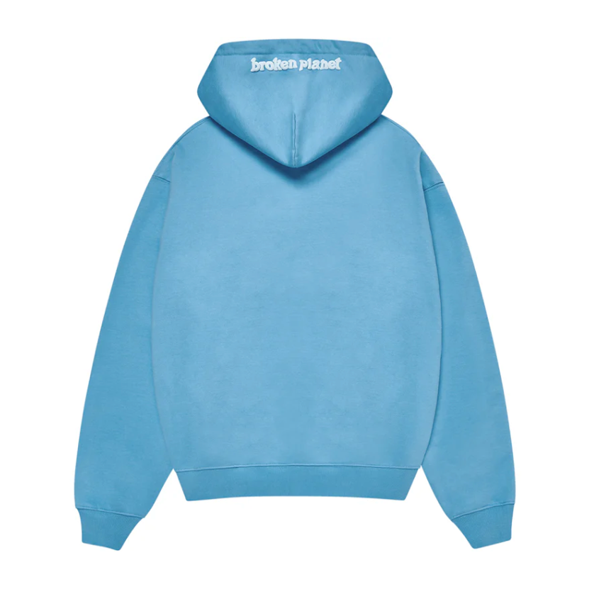 Broken Planet Market Zip-Up Hoodie - Light Blue