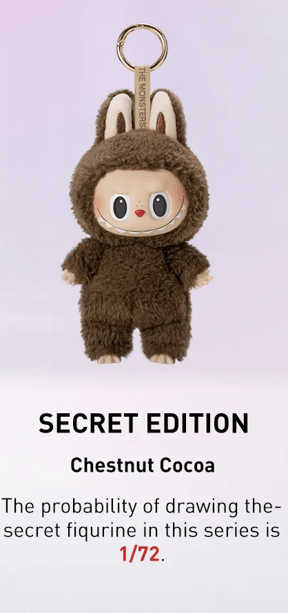 Pop Mart The Monsters Labubu Exciting Macaron 'Chestnut Cocoa' SECRET Vinyl Plush Pendant