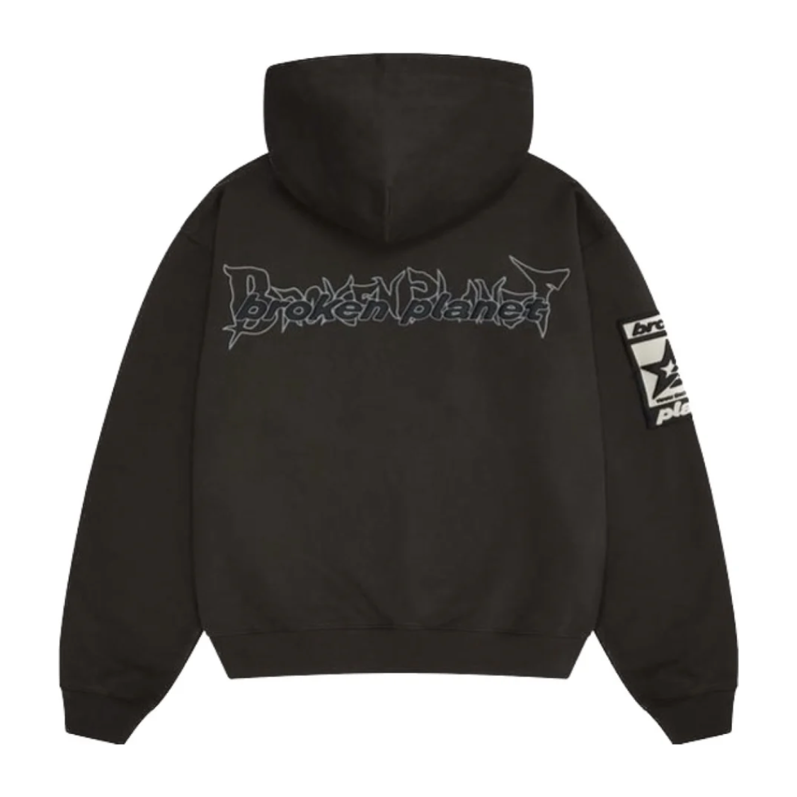 Broken Planet Market Beware Hoodie - Soot Black