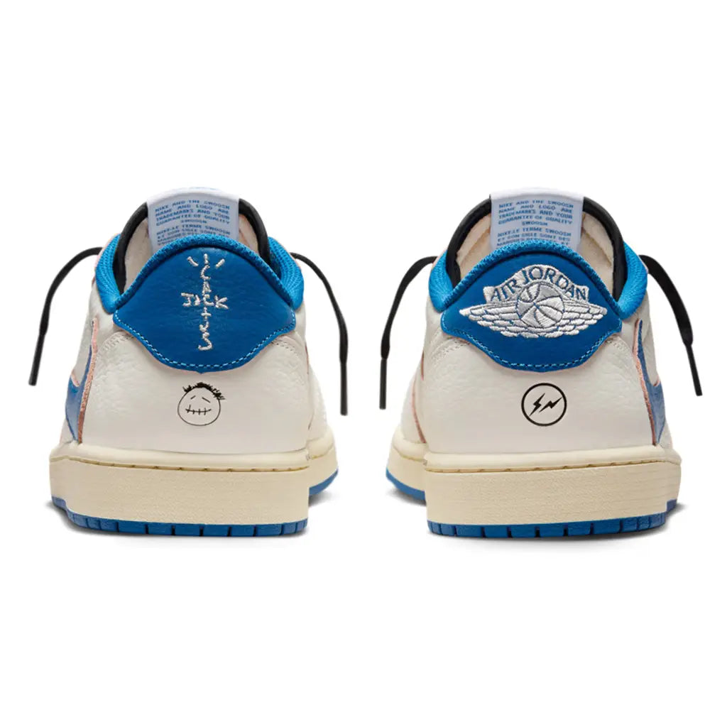Air Jordan 1 Retro Low OG SP Travis Scott 'Fragment Sail Military Blue'